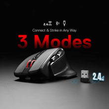 Redragon M806 Wireless Gaming Mouse, 7 Programmable Buttons Wired RGB Gamer Mouse w/ 3-Mode Connection, BT & 2.4G Wireless, Ergonomic Natural Grip Build, Software Supports DIY Keybinds & Backlit