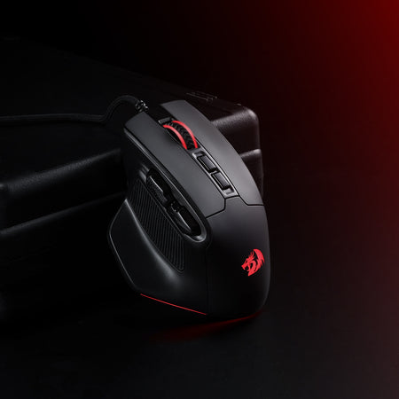 Redragon M806 Bullseye Gaming Mouse, 7 Programmable Buttons Wired RGB Gamer Mouse w/Ergonomic Natural Grip Build, Software Supports DIY Keybinds & Backlit