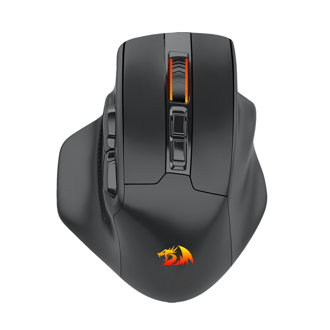 Redragon M806 Wireless Gaming Mouse, 7 Programmable Buttons Wired RGB Gamer Mouse w/ 3-Mode Connection, BT & 2.4G Wireless, Ergonomic Natural Grip Build, Software Supports DIY Keybinds & Backlit