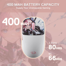 Gaming mouse with anime design on a pink background