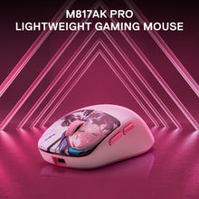 Redragon Anime M817 PRO Pink gaming mouse with 'M817AK PRO' text on a pink background