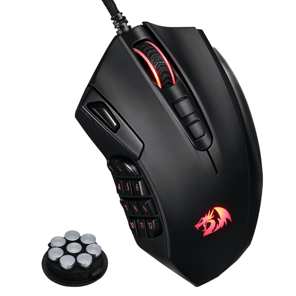 Redragon M921 MMO Gaming Mouse, 12400 DPI High Precision Wired RGB Mice w/18 Programmable Buttons