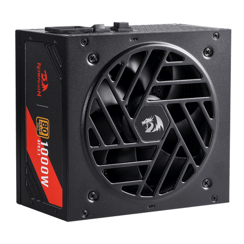 Redragon RGMS-1000W PRO 80+ Gold 1000 Watt Power Supply w/Upgraded ATX 3.1 & PCIe 5.1 Fully Modular, Compact 150mm Size, Smart ECO Low Noise Fan, 100% Japanese Capacitors, Full Mod Cables