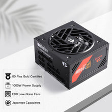 Redragon RGMS-1000W PRO 80+ Gold 1000 Watt Power Supply w/Upgraded ATX 3.1 & PCIe 5.1 Fully Modular, Compact 150mm Size, Smart ECO Low Noise Fan, 100% Japanese Capacitors, Full Mod Cables