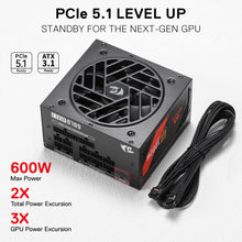 Redragon RGMS-1000W PRO 80+ Gold 1000 Watt Power Supply w/Upgraded ATX 3.1 & PCIe 5.1 Fully Modular, Compact 150mm Size, Smart ECO Low Noise Fan, 100% Japanese Capacitors, Full Mod Cables