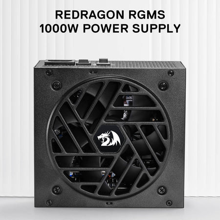 Redragon RGMS-1000W PRO 80+ Gold 1000 Watt Power Supply w/Upgraded ATX 3.1 & PCIe 5.1 Fully Modular, Compact 150mm Size, Smart ECO Low Noise Fan, 100% Japanese Capacitors, Full Mod Cables