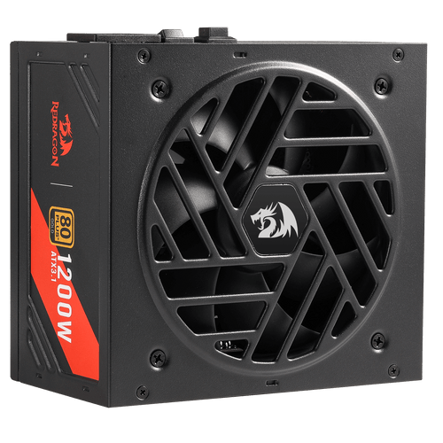 Redragon RGMS-1200W PRO 80+ Gold 1200 Watt Power Supply w/Upgraded ATX 3.1 & PCIe 5.1 Fully Modular, Compact 150mm Size, Smart ECO Low Noise Fan, 100% Japanese Capacitors, Full Mod Cables