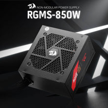Non-modular power supply unit with brand logo on a dark background