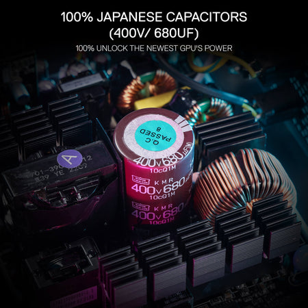 Redragon RGPS-850W PRO 80+ Gold 850 Watt Power Supply w/Upgraded ATX 3.1 & PCIe 5.1 Fully Modular, Compact 160mm Size, Smart ECO Low Noise Fan, 100% Japanese Capacitors, Full Mod Cables