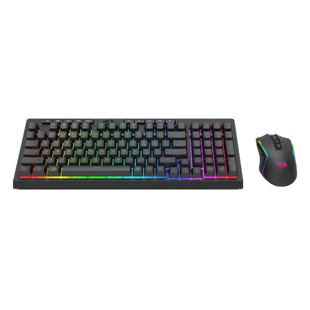 Redragon S142 Wireless Gaming Keyboard & Mouse Combo, 98 Keys K515 PRO Wireless RGB Membrane Keyboard and 4800 DPI Wireless M693 PRO Gaming Mouse Bundle