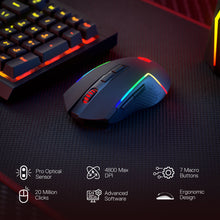 Redragon S142 Wireless Gaming Keyboard & Mouse Combo, 98 Keys K515 PRO Wireless RGB Membrane Keyboard and 4800 DPI Wireless M693 PRO Gaming Mouse Bundle