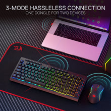 Redragon S142 Wireless Gaming Keyboard & Mouse Combo, 98 Keys K515 PRO Wireless RGB Membrane Keyboard and 4800 DPI Wireless M693 PRO Gaming Mouse Bundle