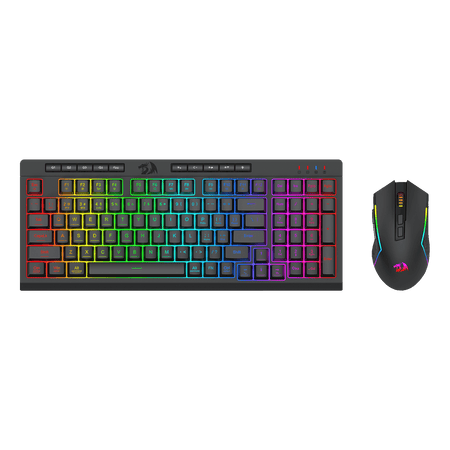 Redragon S142 Wireless Gaming Keyboard & Mouse Combo, 98 Keys K515 PRO Wireless RGB Membrane Keyboard and 4800 DPI Wireless M693 PRO Gaming Mouse Bundle