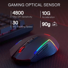 Redragon S142 Wireless Gaming Keyboard & Mouse Combo, 98 Keys K515 PRO Wireless RGB Membrane Keyboard and 4800 DPI Wireless M693 PRO Gaming Mouse Bundle