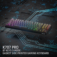 Redragon K707 PRO 80% Wireless Mechanical Gaming Keyboard, Gasket-Mount TKL with Tri-Mode Connectivity (USB-C, Bluetooth 3.0/5.0, 2.4GHz), Custom Mint Mambo Linear Switches, 5-Layer Noise Dampening, Side-Printed Black Gradient PBT Keycaps, RGB Backlit