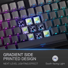 Redragon K707 PRO 80% Wireless Mechanical Gaming Keyboard, Gasket-Mount TKL with Tri-Mode Connectivity (USB-C, Bluetooth 3.0/5.0, 2.4GHz), Custom Mint Mambo Linear Switches, 5-Layer Noise Dampening, Side-Printed Black Gradient PBT Keycaps, RGB Backlit