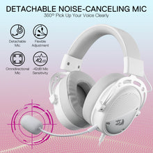 Redragon H730 USB Wired Gaming Headset - 53mm Drivers, 360° Spatial Sound, Detachable Noise-Canceling Microphone, Magnetic Replaceable Ear Cushions, Over-Ear Headphones Works for PC/PS4/PS5