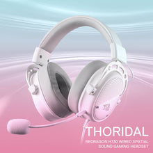 Redragon H730 USB Wired Gaming Headset - 53mm Drivers, 360° Spatial Sound, Detachable Noise-Canceling Microphone, Magnetic Replaceable Ear Cushions, Over-Ear Headphones Works for PC/PS4/PS5