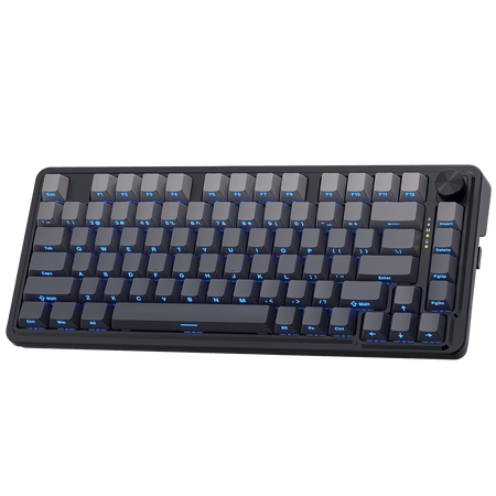 Redragon K673 GB 75% Wireless Gasket RGB Gaming Keyboard, 3-Modes 81 Keys PBT Compact Mechanical Keyboard w/Hot-Swap Socket, Dedicated Knob Control & 5-Layer Noise Dampening, Custom Linear Switch