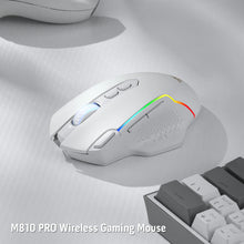Redragon M810 Pro Wireless Gaming Mouse, 10000 DPI Wired/Wireless Gamer Mouse w/ Rapid Fire Key, 8 Macro Buttons, 45-Hour Durable Power Capacity and RGB Backlit for PC/Mac/Laptop