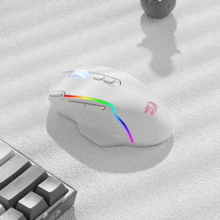 Redragon M810 Pro Wireless Gaming Mouse, 10000 DPI Wired/Wireless Gamer Mouse w/ Rapid Fire Key, 8 Macro Buttons, 45-Hour Durable Power Capacity and RGB Backlit for PC/Mac/Laptop
