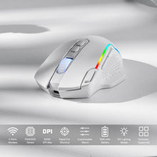 Redragon M810 Pro Wireless Gaming Mouse, 10000 DPI Wired/Wireless Gamer Mouse w/ Rapid Fire Key, 8 Macro Buttons, 45-Hour Durable Power Capacity and RGB Backlit for PC/Mac/Laptop