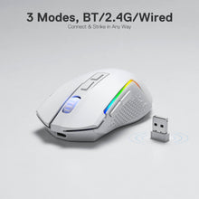 Redragon M693 Wireless Bluetooth Gaming Mouse, 8000 DPI Wired/Wireless Gamer Mouse w/ 3-Mode Connection, BT & 2.4G Wireless, 7 Macro Buttons, Durable Power Capacity and RGB Backlight for PC/Mac/Laptop