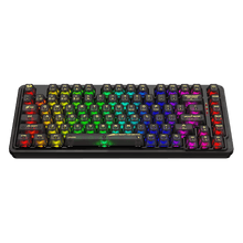 Redragon K649 PRO 78% Wireless Gasket RGB Gaming Keyboard, 3-Modes 82 Keys Full-Transparent Hot-Swap Compact Mechanical Keyboard w/Upgraded Socket, Sound Absorbing Foams, Translucent Custom Switch