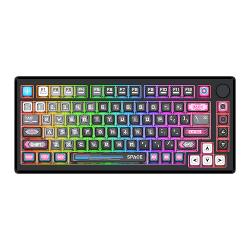 URANUS PRO 82 K732MC-RGB-PRO 3 Modes Connection Aluminum Alloy Body Mechanical Keyboard