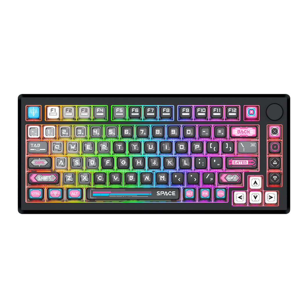URANUS PRO 82 K732MC-RGB-PRO 3 Modes Connection Aluminum Alloy Body Mechanical Keyboard
