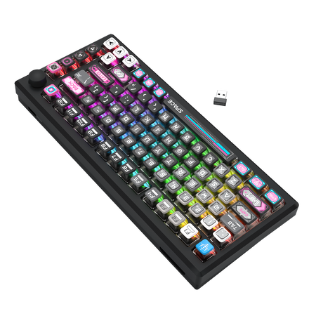 URANUS PRO 82 K732MC-RGB-PRO 3 Modes Connection Aluminum Alloy Body Mechanical Keyboard