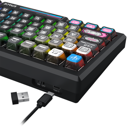 URANUS PRO 82 K732MC-RGB-PRO 3 Modes Connection Aluminum Alloy Body Mechanical Keyboard