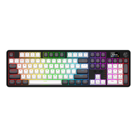 Redragon K761WB-RGB-PRO 3-Modes 104 Gasket Mechanical Keyboard with LCD Display