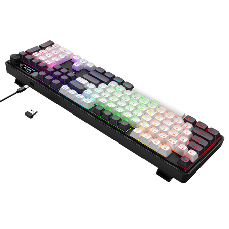 Redragon K761WB-RGB-PRO 3-Modes 104 Gasket Mechanical Keyboard with LCD Display