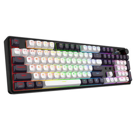 Redragon K761WB-RGB-PRO 3-Modes 104 Gasket Mechanical Keyboard with LCD Display