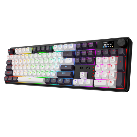 Redragon K761WB-RGB-PRO 3-Modes 104 Gasket Mechanical Keyboard with LCD Display