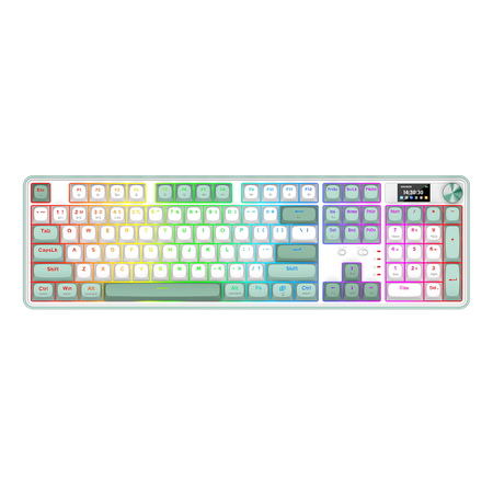 Redragon K761WG-RGB-PRO 3-Modes 104 Gasket Mechanical Keyboard with LCD Display