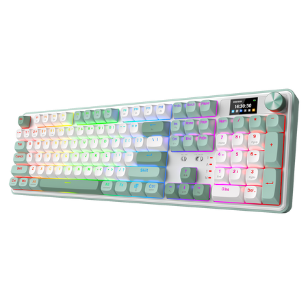 Redragon K761WG-RGB-PRO 3-Modes 104 Gasket Mechanical Keyboard with LCD Display