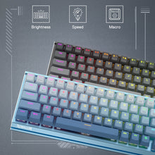 Redragon K641 65% Aluminum RGB Mechanical Keyboard, Wired 68 Keys Compact Gaming Keyboard w/ 3.5mm Sound Absorbing Foams, Detachable Wrist Rest, Gradient Keycaps, Upgraded Hot-Swap Socket