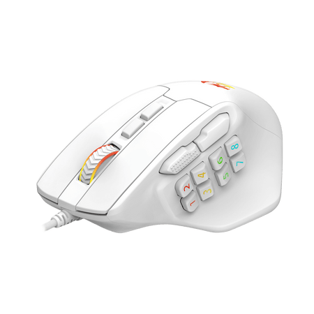 Redragon M811 Aatrox MMO Gaming Mouse, 15 Programmable Buttons Wired RGB Gamer Mouse w/ Ergonomic Natural Grip Build, 10 Side Macro Keys, Software Supports DIY Keybinds & Backlit