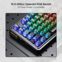 Redragon K649 PRO 78% Wireless Gasket RGB Gaming Keyboard, 3-Modes 82 Keys Full-Transparent Hot-Swap Compact Mechanical Keyboard w/Upgraded Socket, Sound Absorbing Foams, Translucent Custom Switch