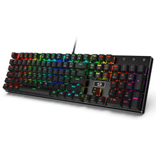Redragon K556-US RGB LED Kabelgebundene Mechanische Gaming Tastatur Mit Hintergrundbeleuchtung, Aluminium Tastatur, 104 Tasten Anti-Ghosting, für Windows, Laptop, PC, Notebook (QWERTY Layout, Schwarz)