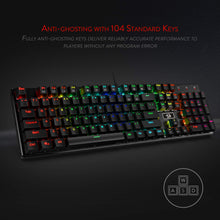 Redragon K556-US RGB LED Kabelgebundene Mechanische Gaming Tastatur Mit Hintergrundbeleuchtung, Aluminium Tastatur, 104 Tasten Anti-Ghosting, für Windows, Laptop, PC, Notebook (QWERTY Layout, Schwarz)