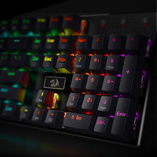 Redragon K556-US RGB LED Kabelgebundene Mechanische Gaming Tastatur Mit Hintergrundbeleuchtung, Aluminium Tastatur, 104 Tasten Anti-Ghosting, für Windows, Laptop, PC, Notebook (QWERTY Layout, Schwarz)