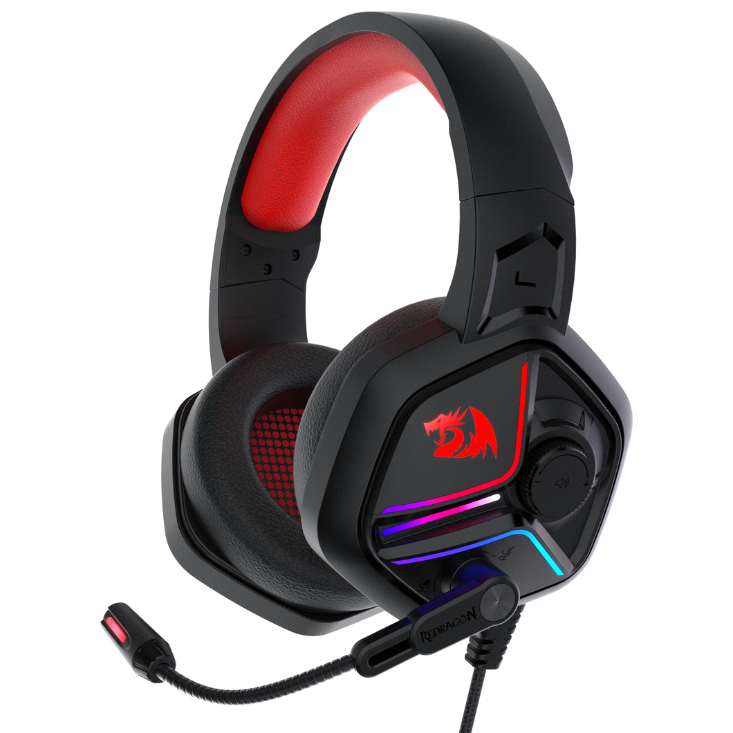 Redragon H230 Ajax RGB Wired Gaming Headset, Dynamic RGB Backlight