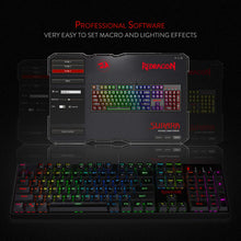 Redragon K582-BA USB QWERTY Mechanische Gaming Tastatur & M711 Cobra Gaming Maus Combo, 10.000 DPI, 7 Programmierbare Tasten, RGB Beleuchtete Tastatur, Schwarz