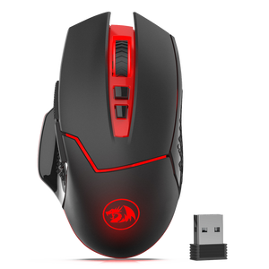 Redragon M690-1 Wireless Gaming Mouse with DPI Shifting, 2 Side Buttons, 2400 DPI, Ergonomic Design, 7 Buttons-Black