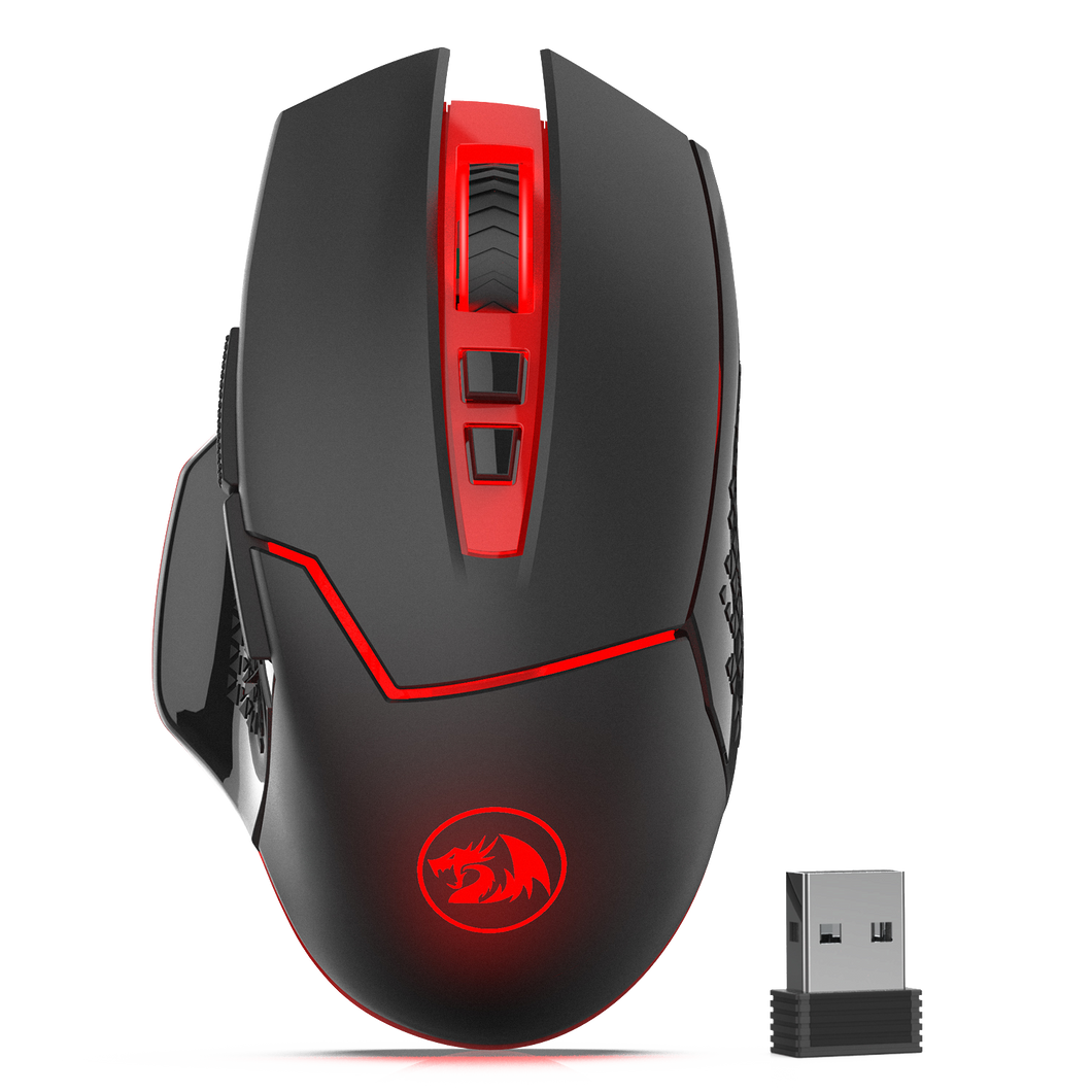 Redragon M690-1 Wireless Gaming Mouse with DPI Shifting, 2 Side Buttons, 2400 DPI, Ergonomic Design, 7 Buttons-Black