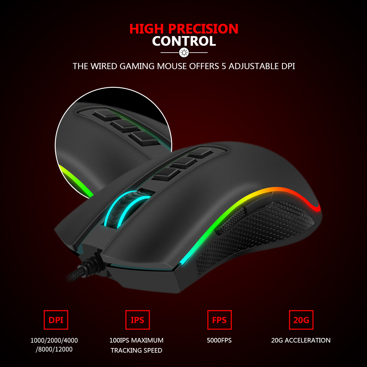 Kit Gamer Redragon Teclado Mecanico K551 Mouse Gamer M711-FPS Mousepad  Gamer Extra Grande