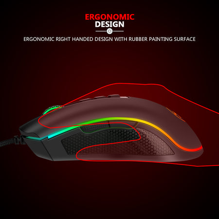 Redragon COBRA M711-FPS  Flawless sensor, LK Optical Switch , 24000DPI Gaming Mouse, 16.8 Million RGB backlight